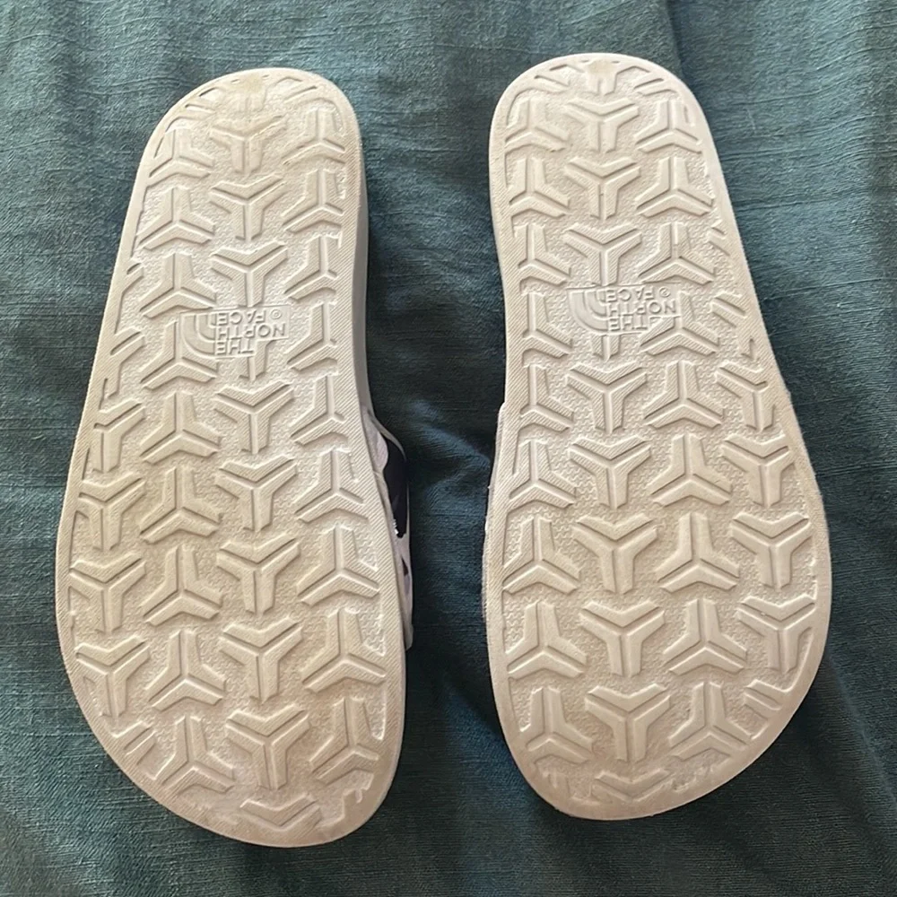 North Face Gray Camo Slides